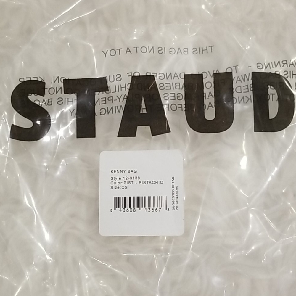 💕STAUD💕 Kenny Bag Pistachio Crocodile Embossed - Picture 16 of 16